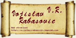 Vojislav Rabasović vizit kartica